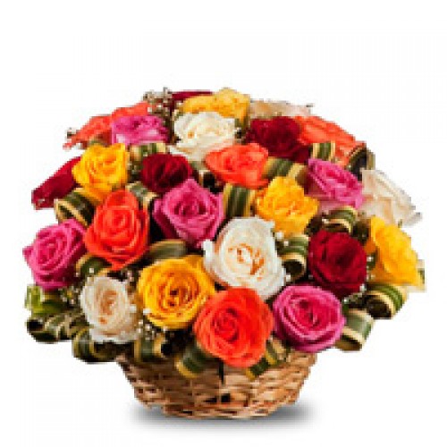 Mixed Roses Basket