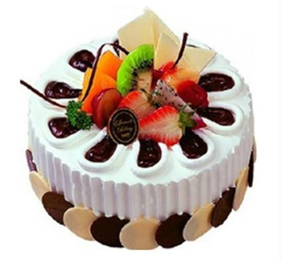 Designed Fruit chocolate cake