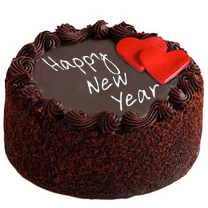 New Year Delicious chocolate cake