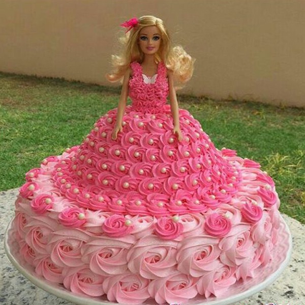 Pink Barbie Cake