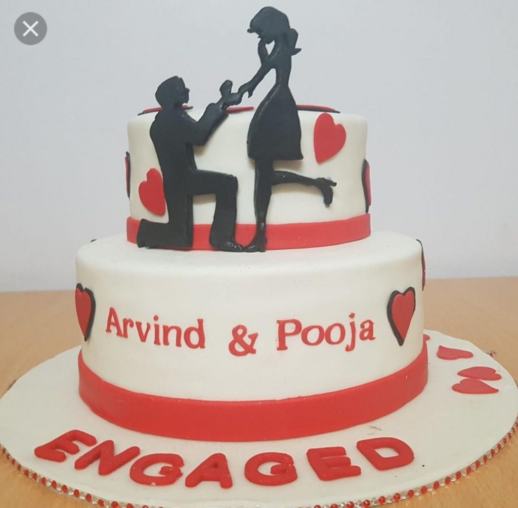 Lovely Couple engagement cake